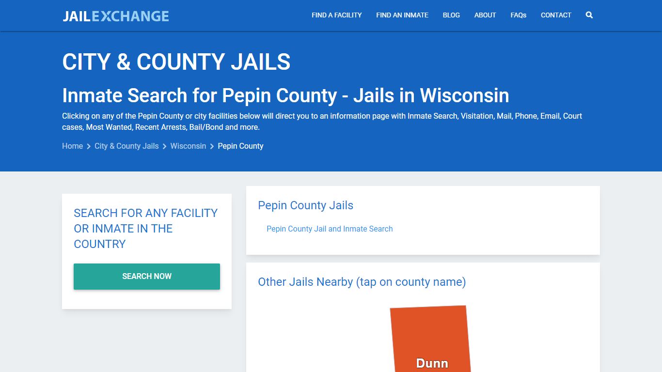 Inmate Search for Pepin County | Jails in Wisconsin - Jail Exchange